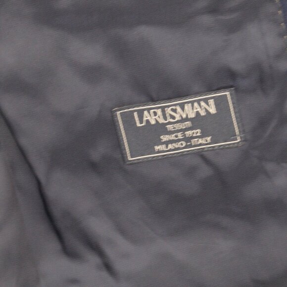 J Crew Sport Coat Mens 44L Ludlow larusmiani Two Button Blue Cotton Stretch - Picture 9 of 15